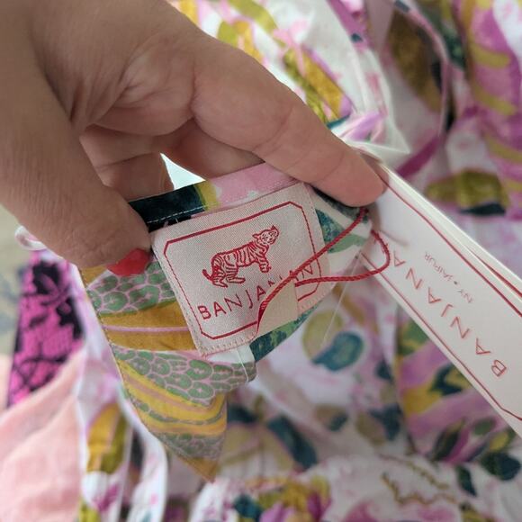 NEW Women's Banjanjan Valerna Dress XS Parrot Tropical Floral - Picture 2 of 7